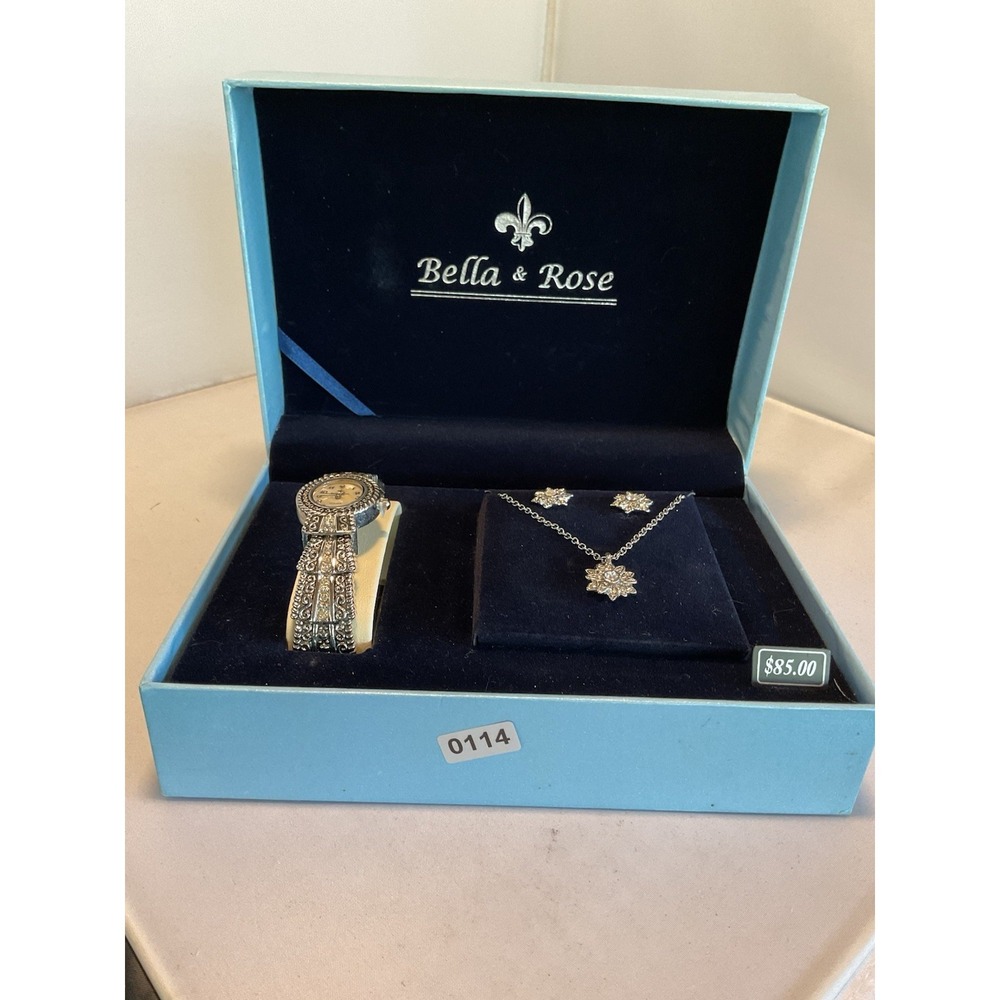 Bella&Rose Jewelry Set Watch Matching Necklace And Earrings